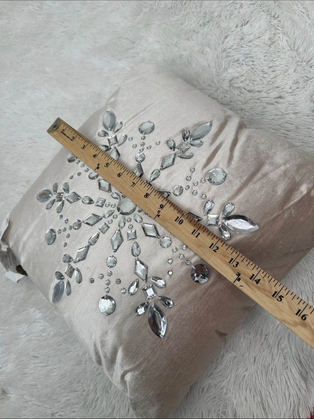 🌴 NWT Pier 1 Faux Gemstone Velvet Winter/Christmas Throw Pillow